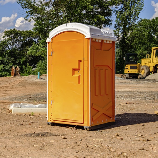 how often are the portable toilets cleaned and serviced during a rental period in Oglala Lakota County SD